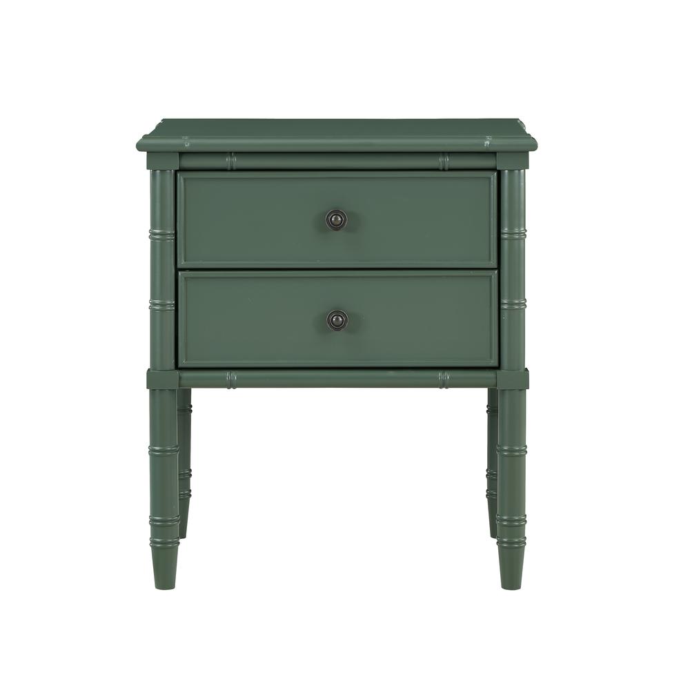 Ellison 2 Drawer Nightstand - Vintage Green. Picture 1