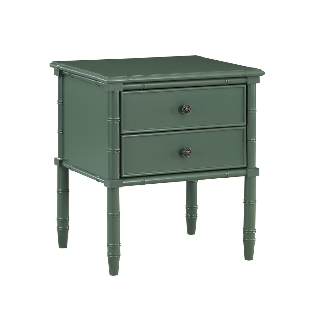 Ellison 2 Drawer Nightstand - Vintage Green. Picture 3