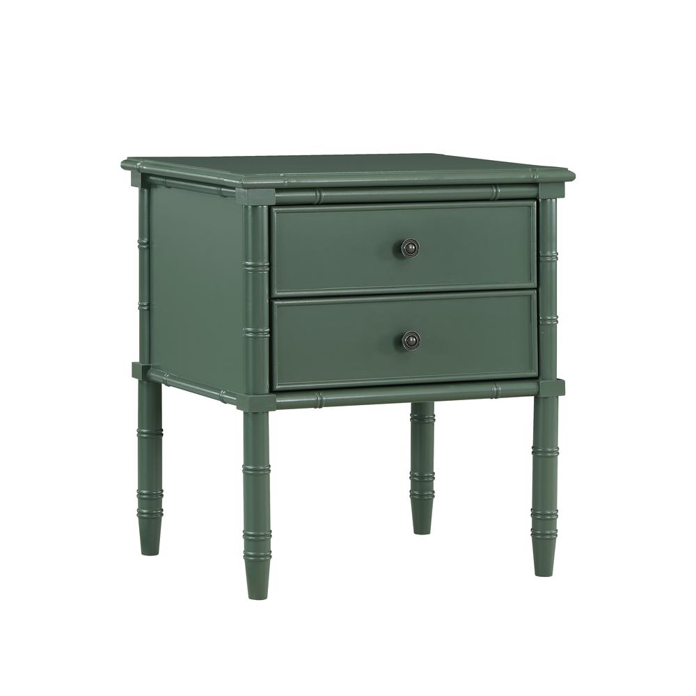 Ellison 2 Drawer Nightstand - Vintage Green. Picture 4