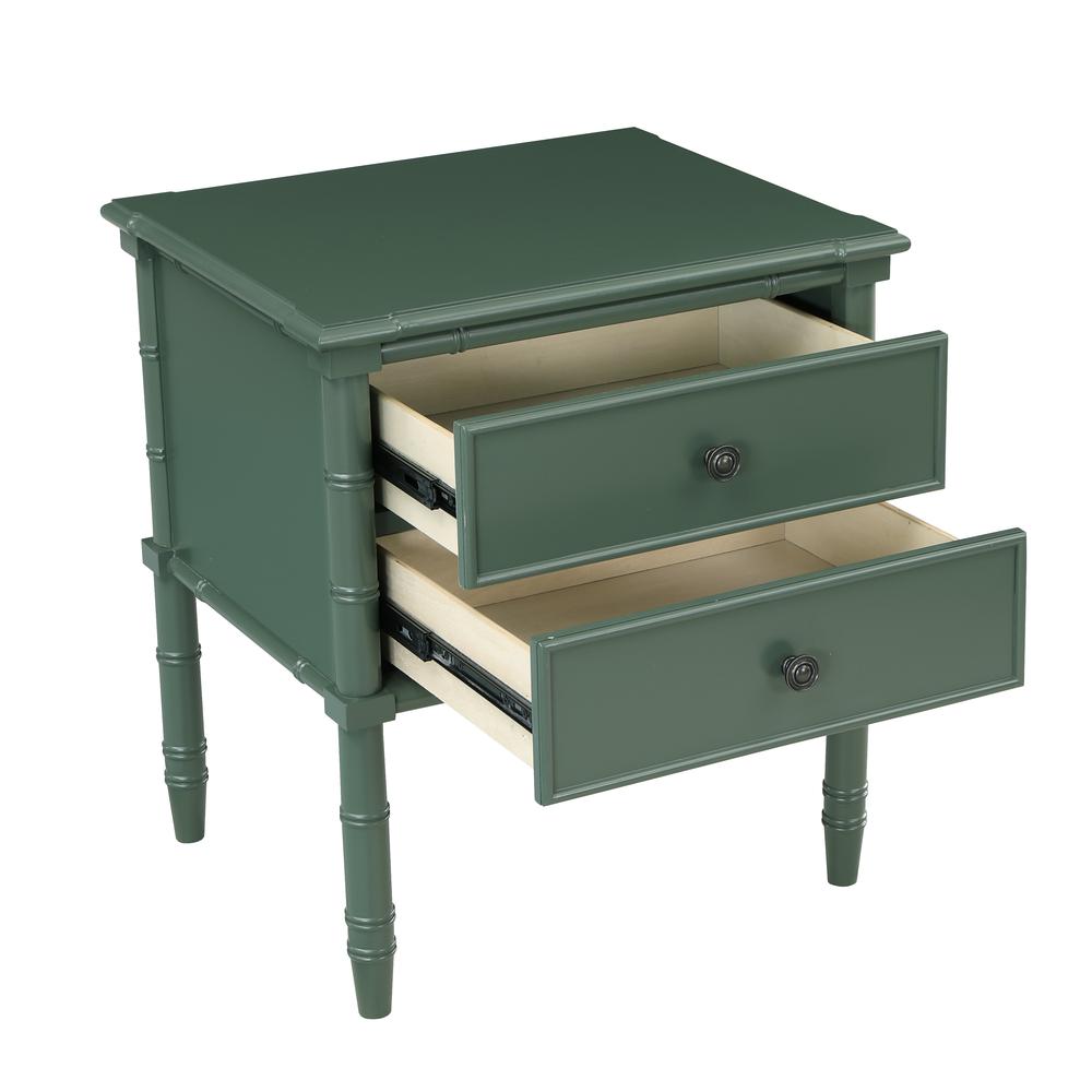 Ellison 2 Drawer Nightstand - Vintage Green. Picture 9
