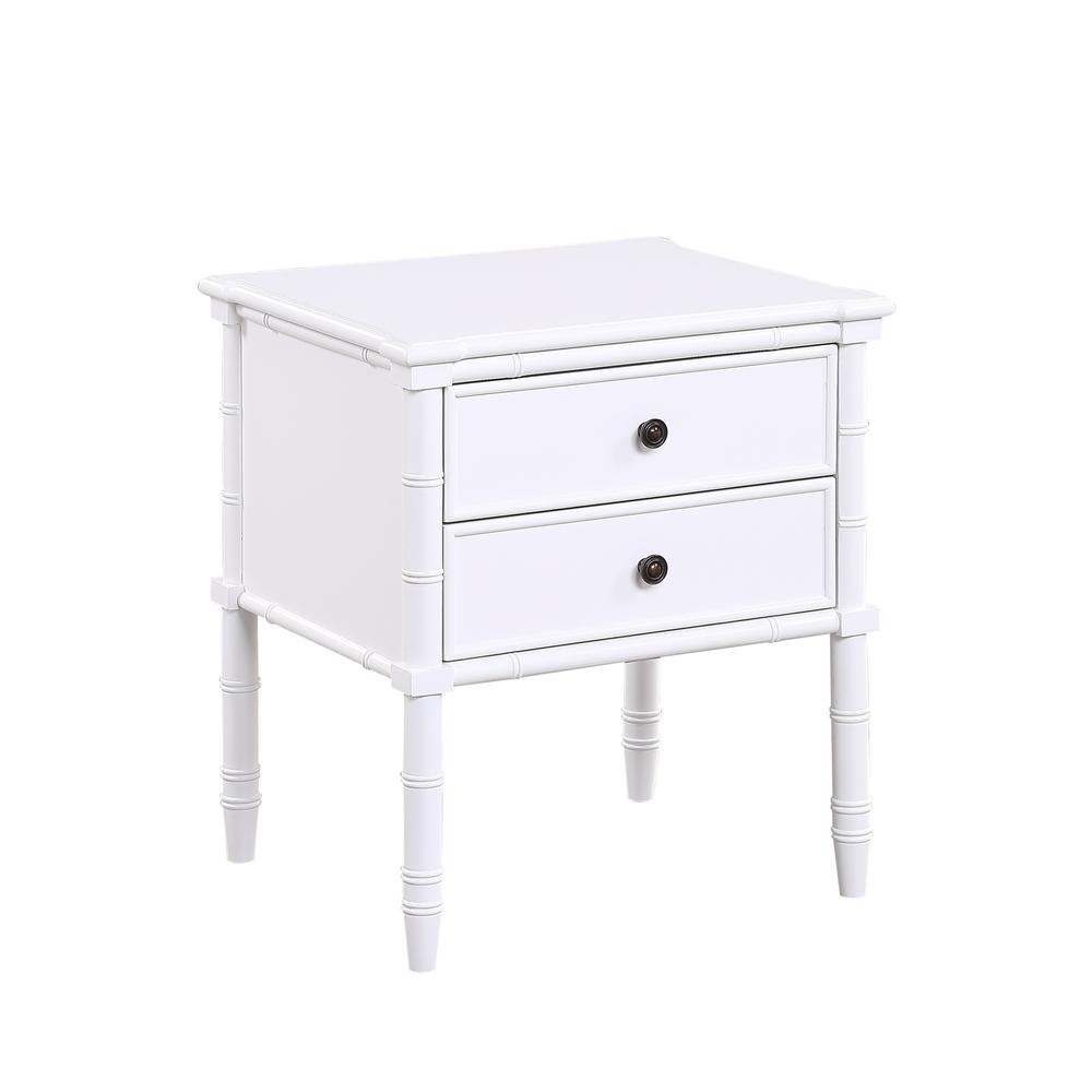 Ellison 2 Drawer Nightstand - White. Picture 1