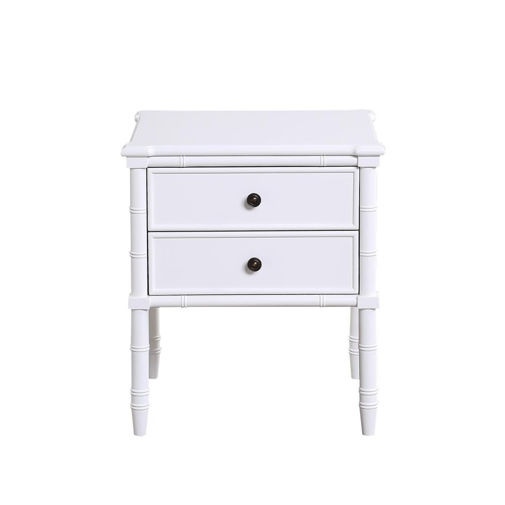 Ellison 2 Drawer Nightstand - White. Picture 4
