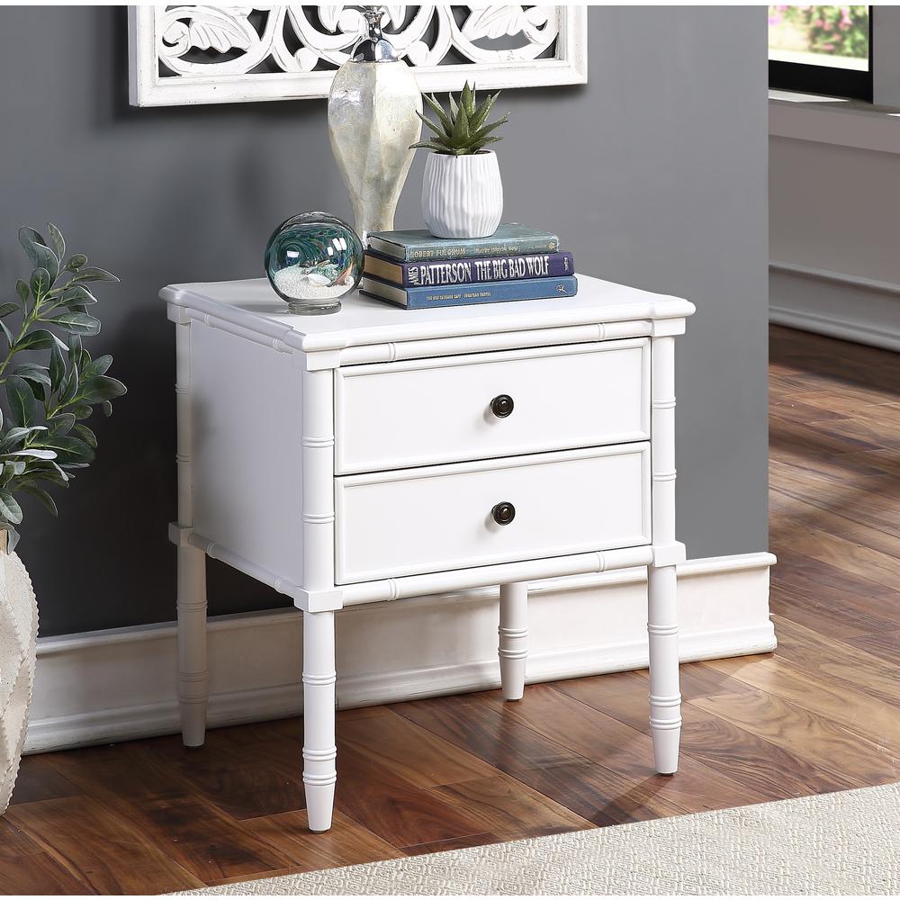 Ellison 2 Drawer Nightstand - White. Picture 10