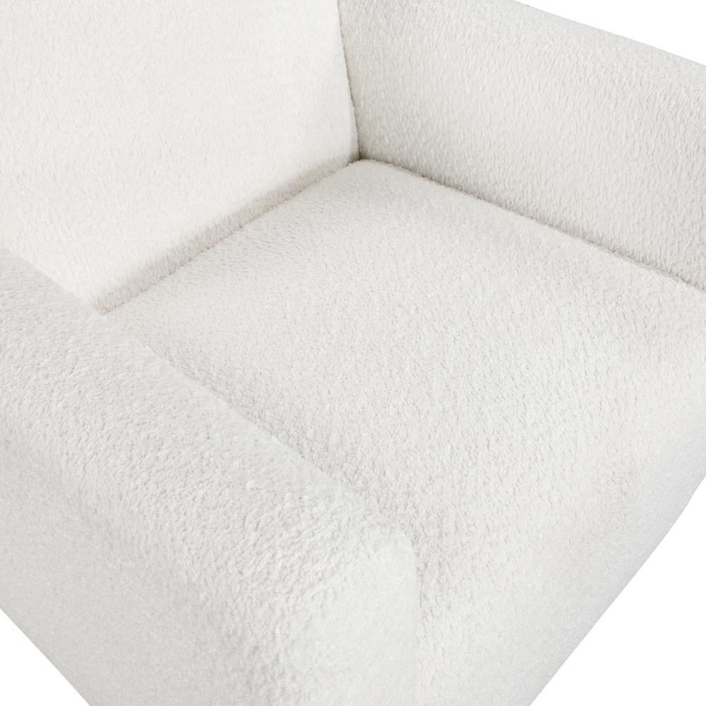 Maizie White Boucle Fabric Arm Chair. Picture 11