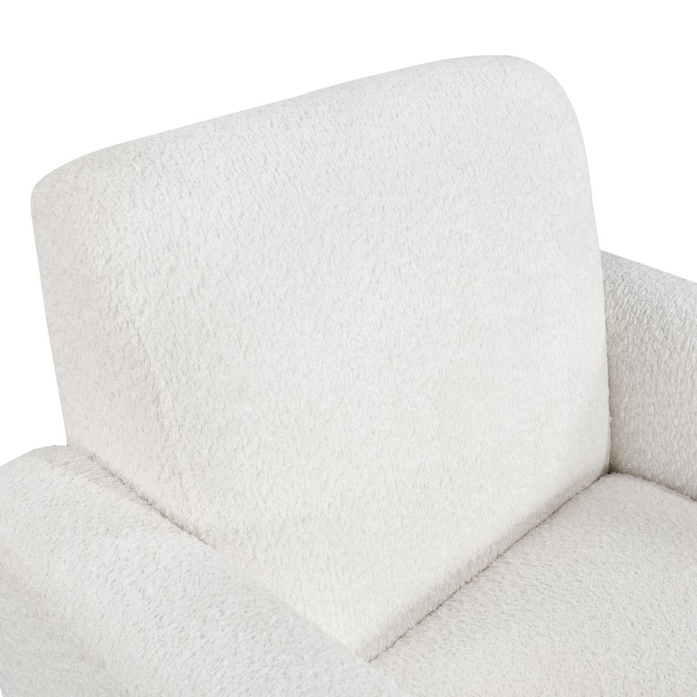 Maizie White Boucle Fabric Arm Chair. Picture 12
