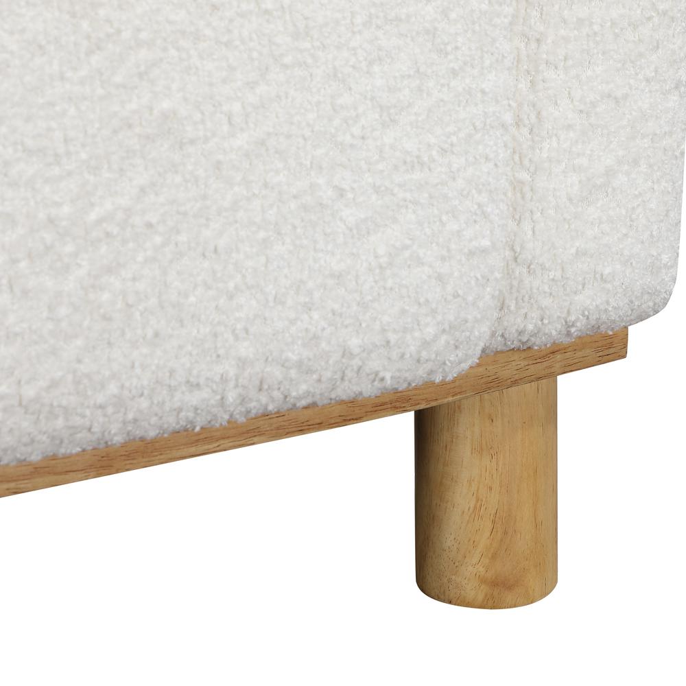 Maizie White Boucle Fabric Arm Chair. Picture 5