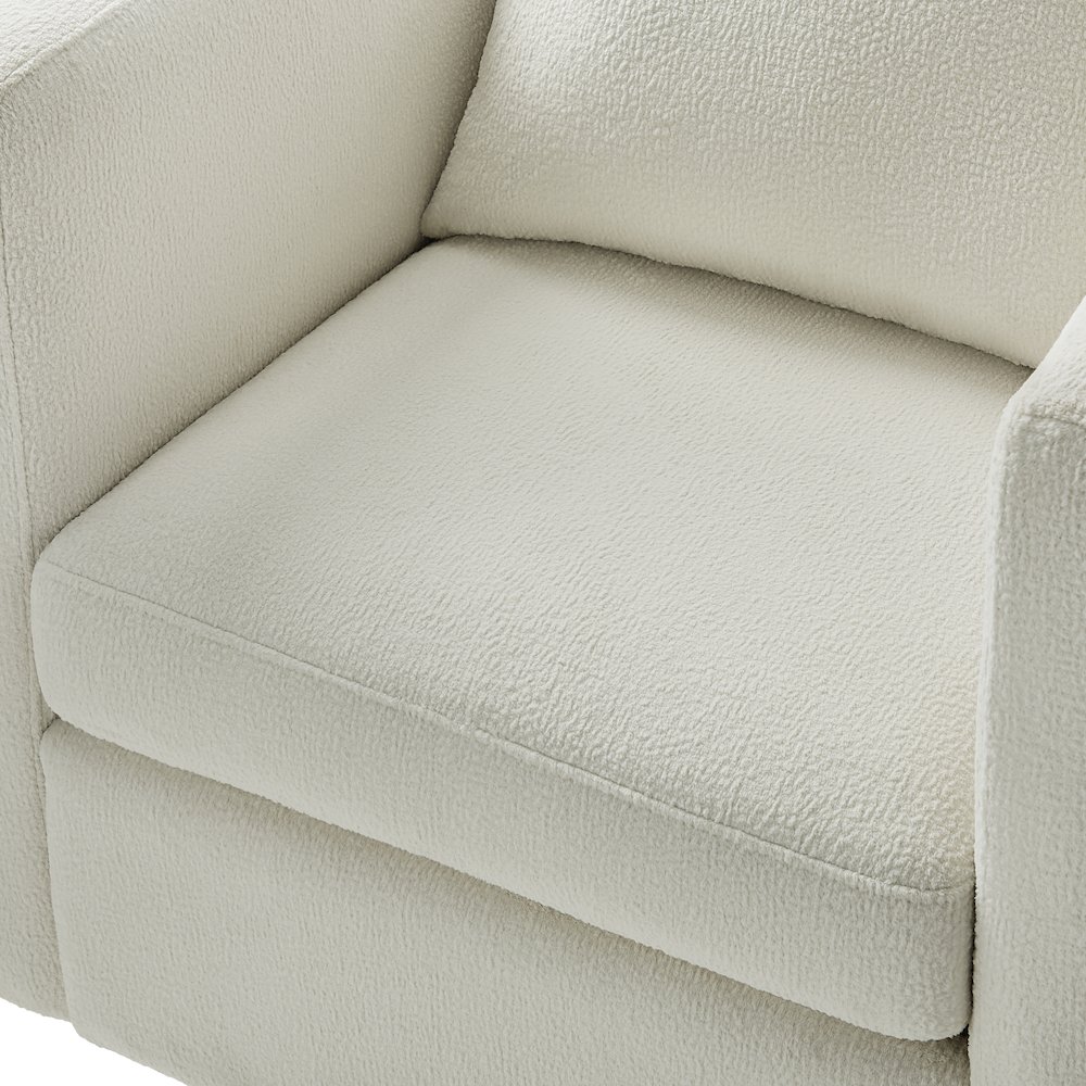 Sheldon Ivory Performance Fabric Swivel Barrel Chair. Picture 6