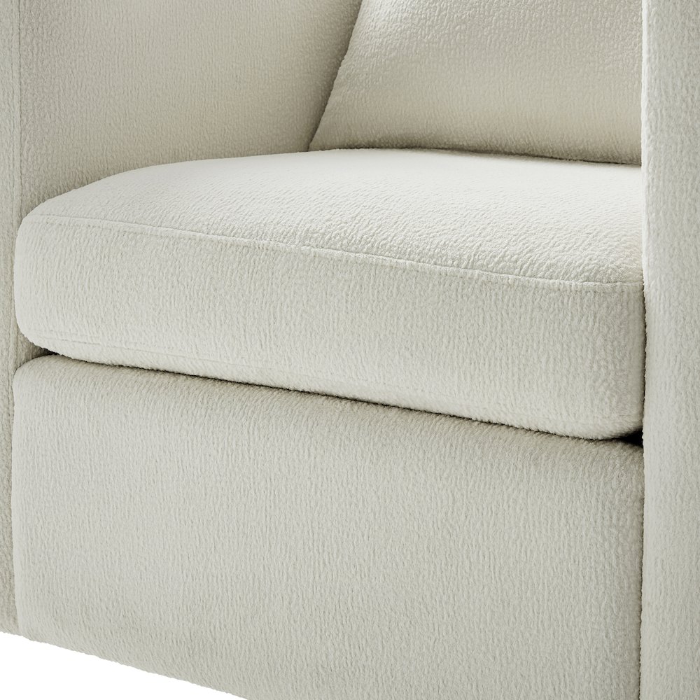 Sheldon Ivory Performance Fabric Swivel Barrel Chair. Picture 7