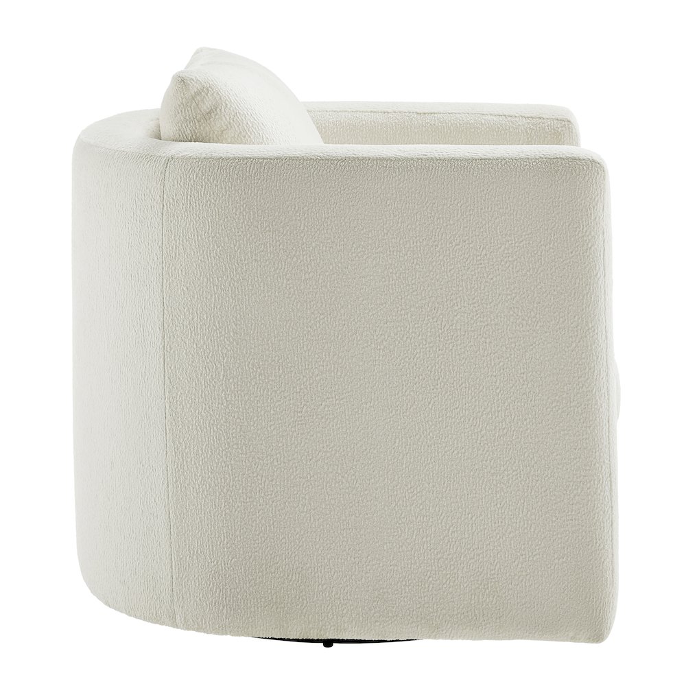 Sheldon Ivory Performance Fabric Swivel Barrel Chair. Picture 10