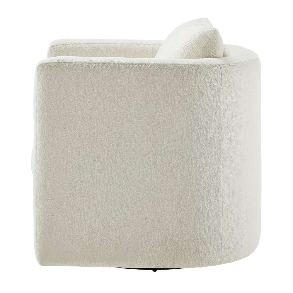 Sheldon Ivory Performance Fabric Swivel Barrel Chair. Picture 13