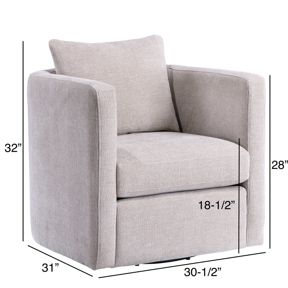Sheldon Linen Swivel Barrel Chair. Picture 16