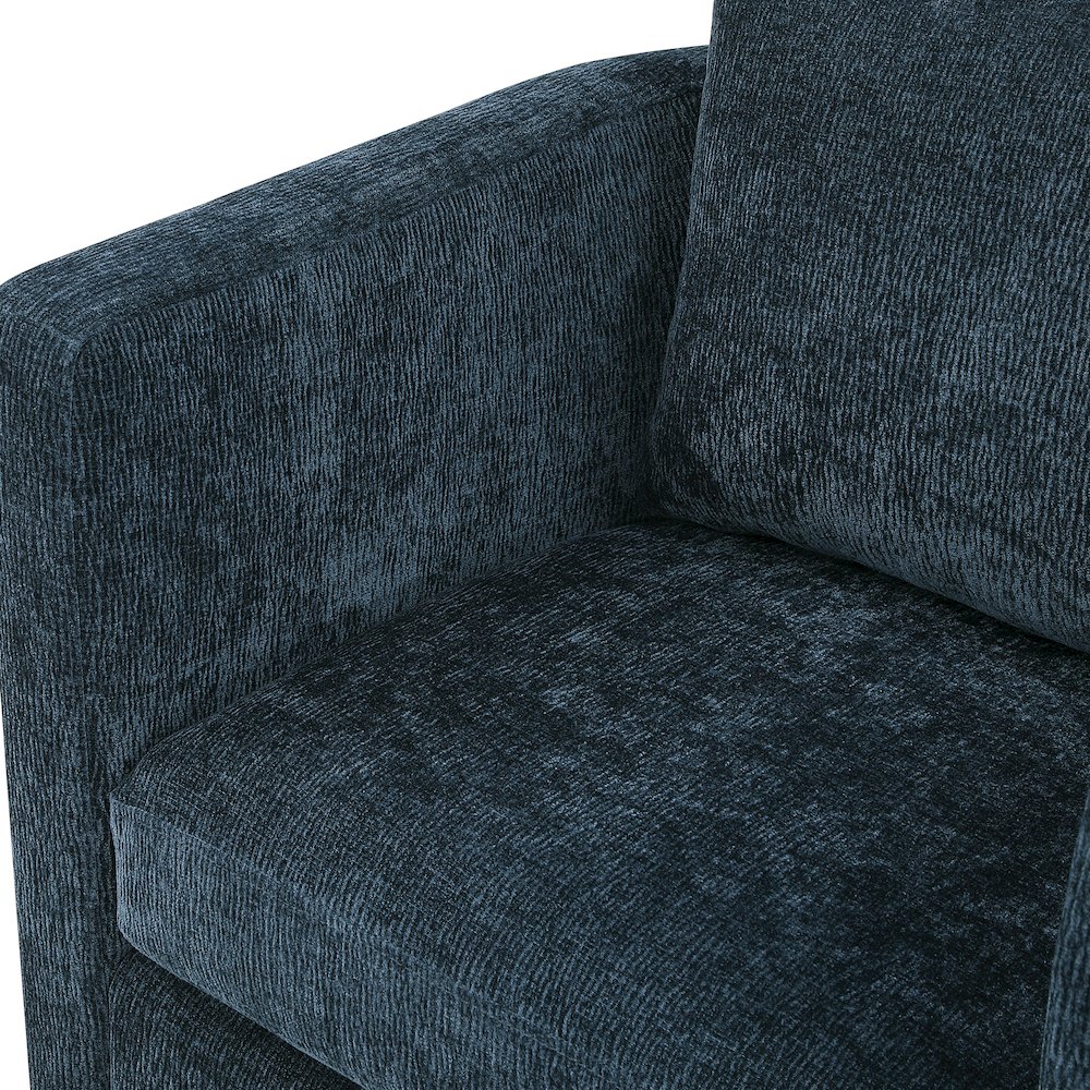 Sheldon Navy Blue Swivel Barrel Chair. Picture 7