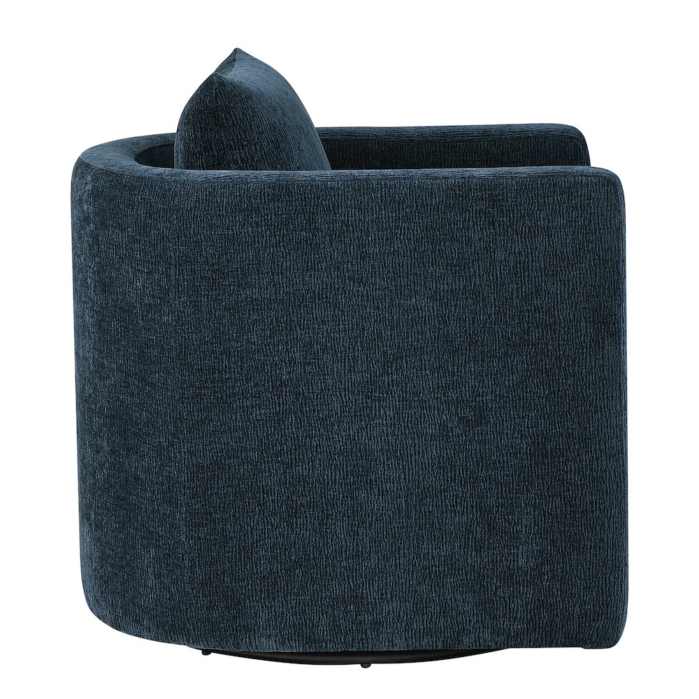 Sheldon Navy Blue Swivel Barrel Chair. Picture 11