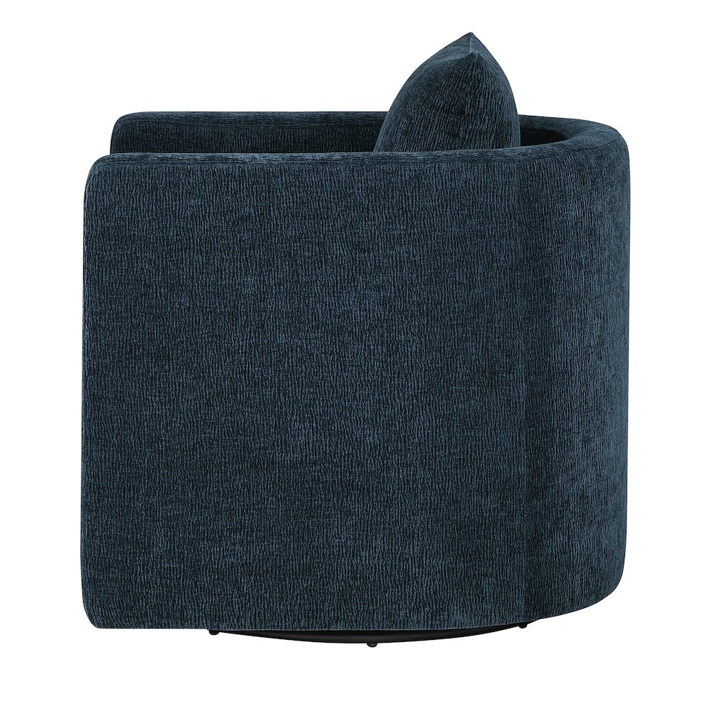 Sheldon Navy Blue Swivel Barrel Chair. Picture 12