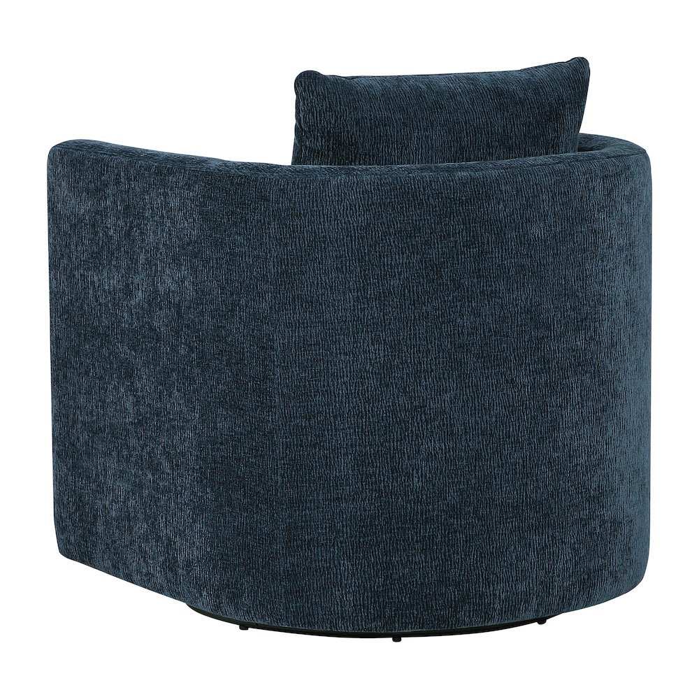 Sheldon Navy Blue Swivel Barrel Chair. Picture 13