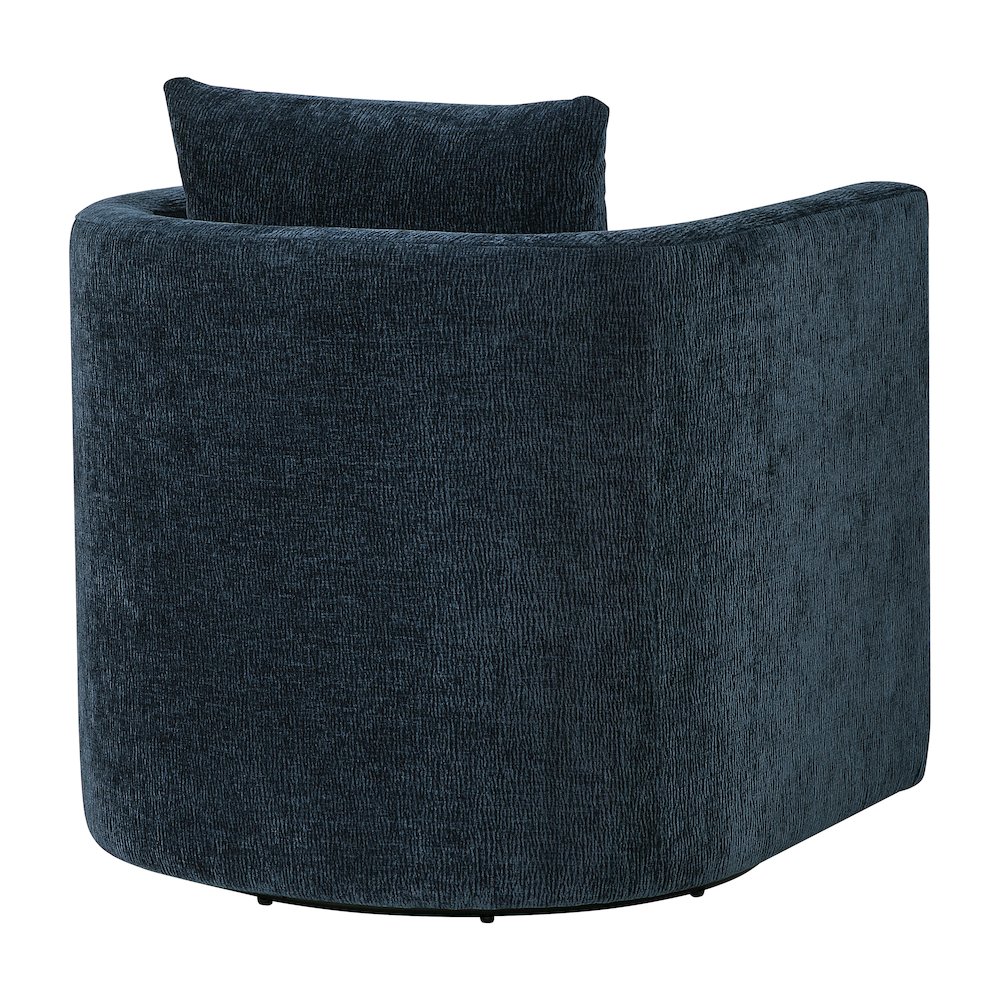 Sheldon Navy Blue Swivel Barrel Chair. Picture 14