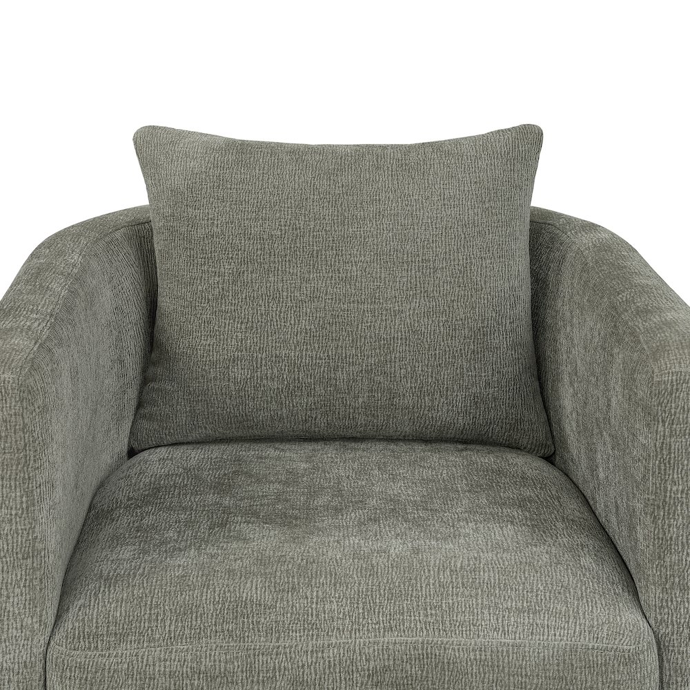 Sheldon Grey Swivel Barrel Chair. Picture 4