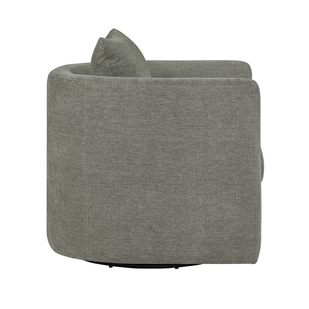 Sheldon Grey Swivel Barrel Chair. Picture 10