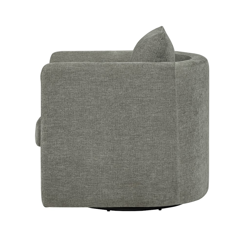 Sheldon Grey Swivel Barrel Chair. Picture 11
