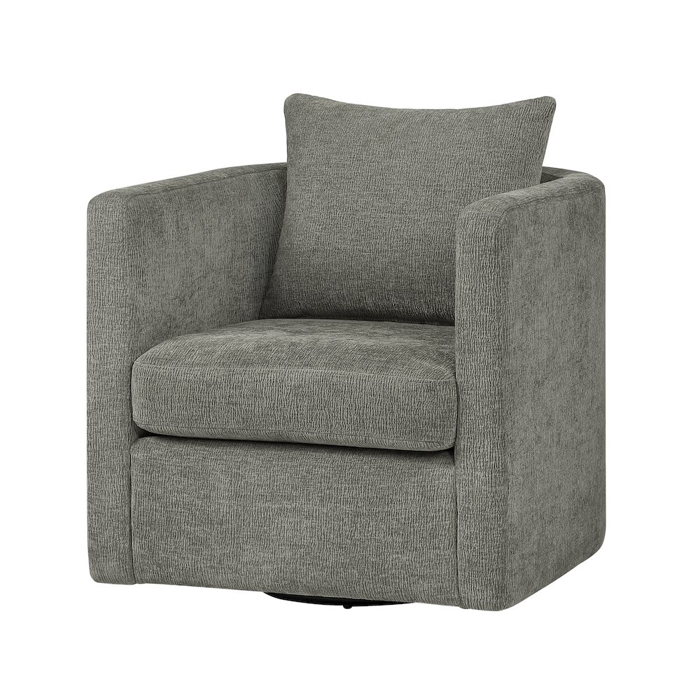 Sheldon Grey Swivel Barrel Chair. Picture 12