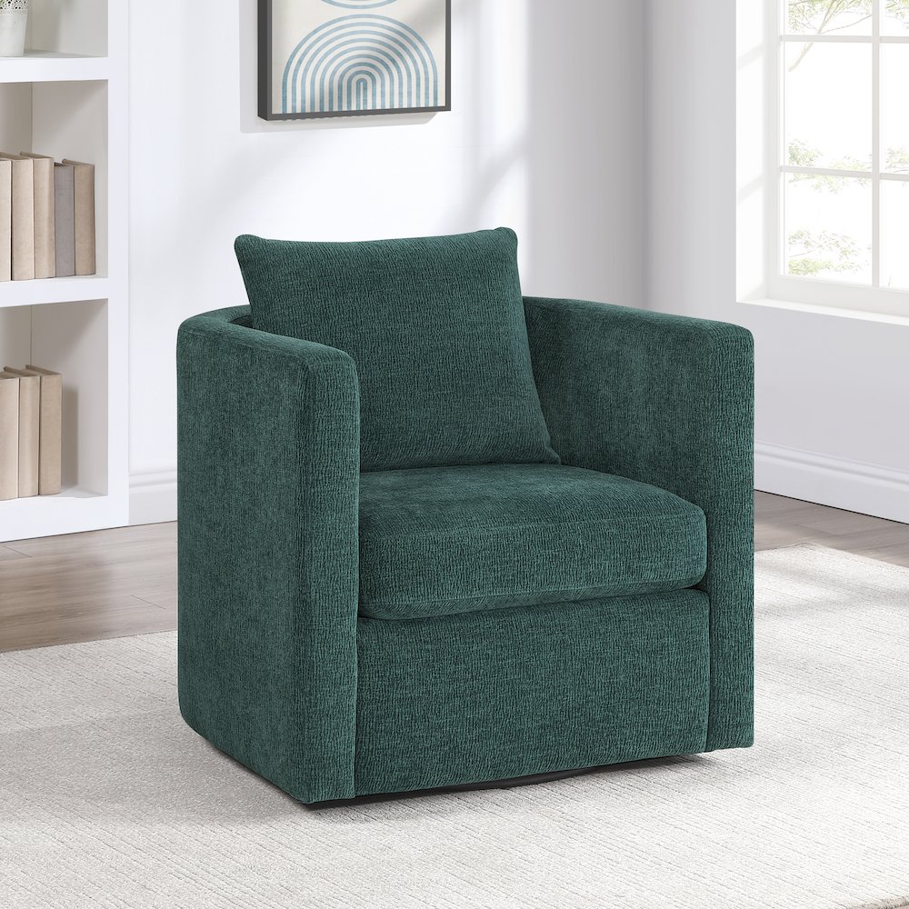 Sheldon Peacock Swivel Barrel Chair. Picture 3