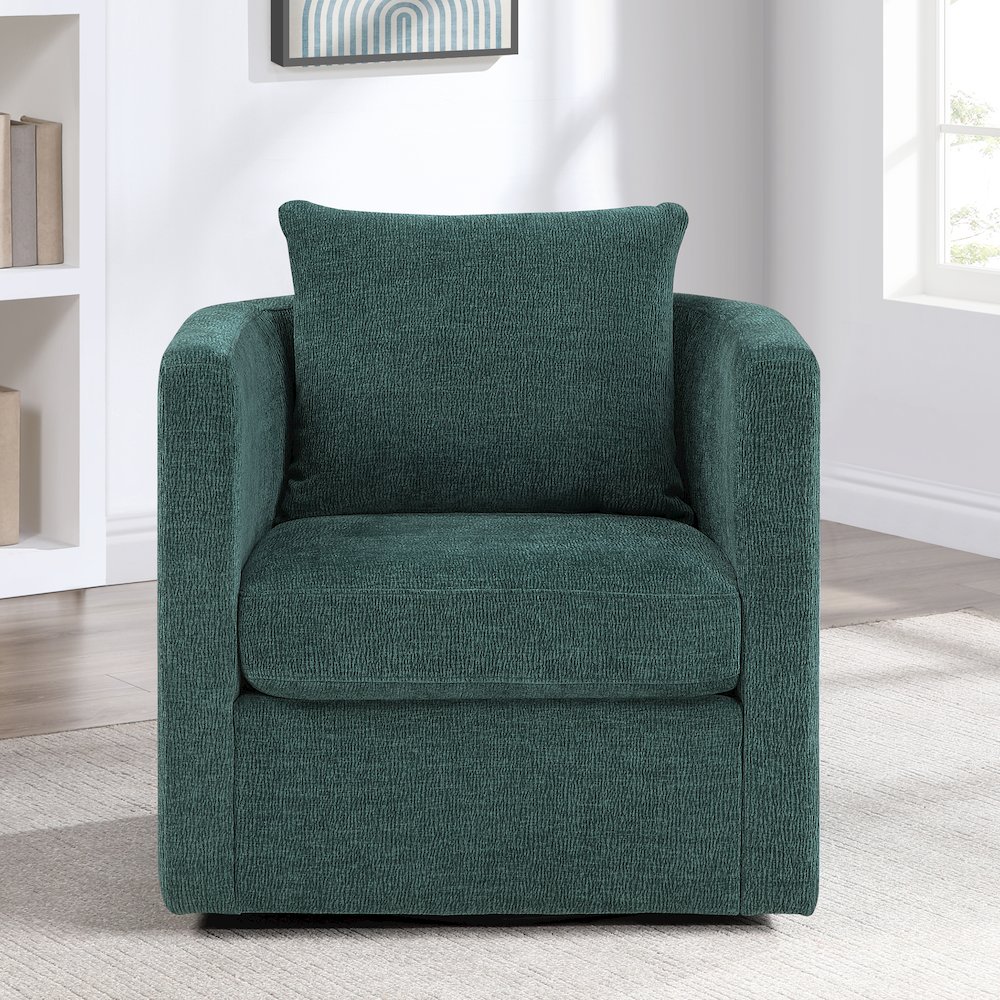 Sheldon Peacock Swivel Barrel Chair. Picture 8