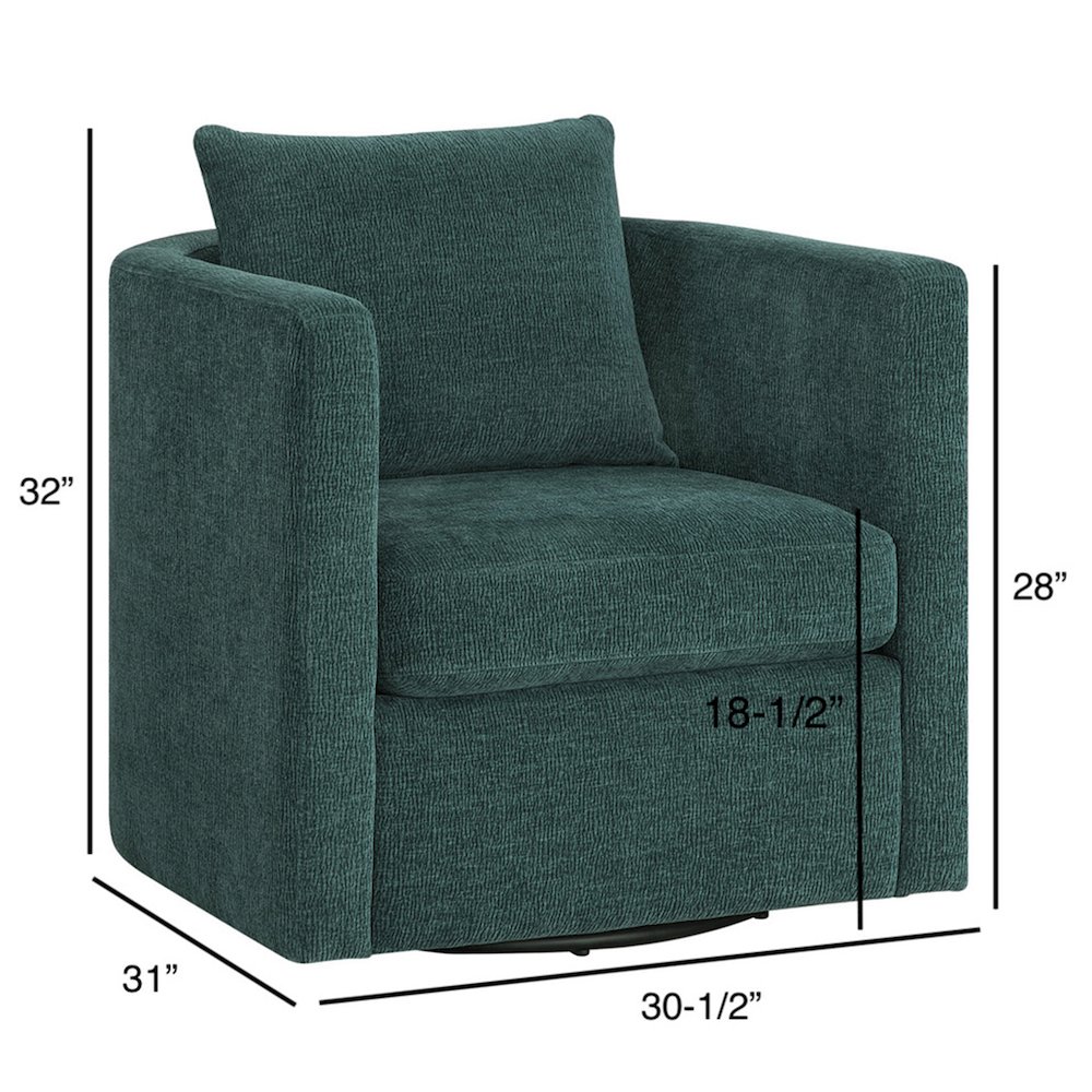 Sheldon Peacock Swivel Barrel Chair. Picture 14