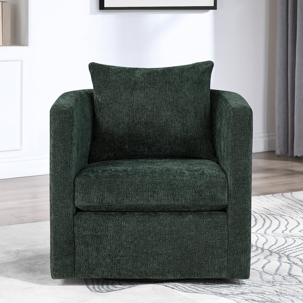 Sheldon Kelly Green  Swivel Barrel Chair. Picture 9