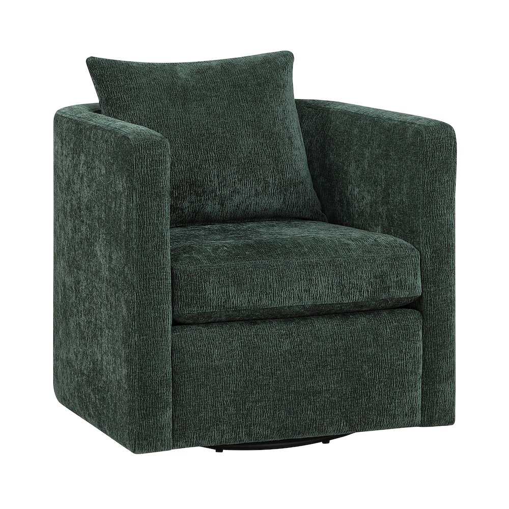 Sheldon Kelly Green  Swivel Barrel Chair. Picture 1