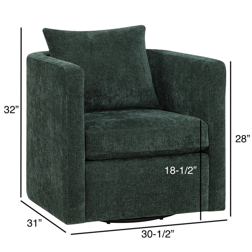 Sheldon Kelly Green  Swivel Barrel Chair. Picture 15