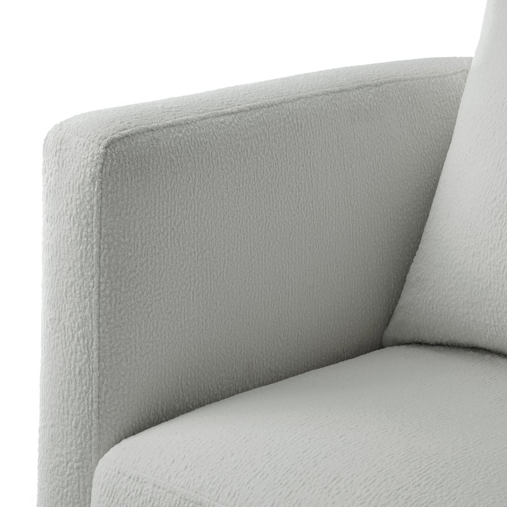 Sheldon Grey Performance Fabric Swivel Barrel Chair. Picture 4