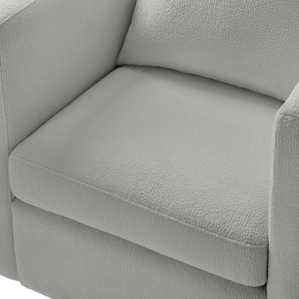 Sheldon Grey Performance Fabric Swivel Barrel Chair. Picture 6