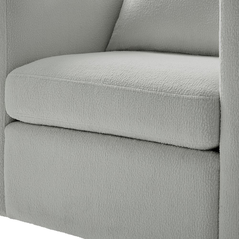 Sheldon Grey Performance Fabric Swivel Barrel Chair. Picture 7