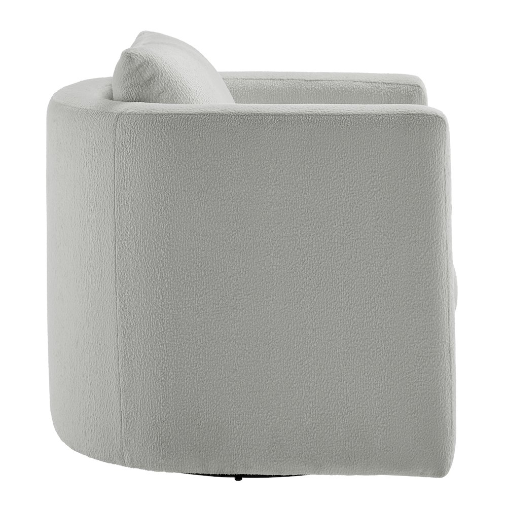 Sheldon Grey Performance Fabric Swivel Barrel Chair. Picture 10