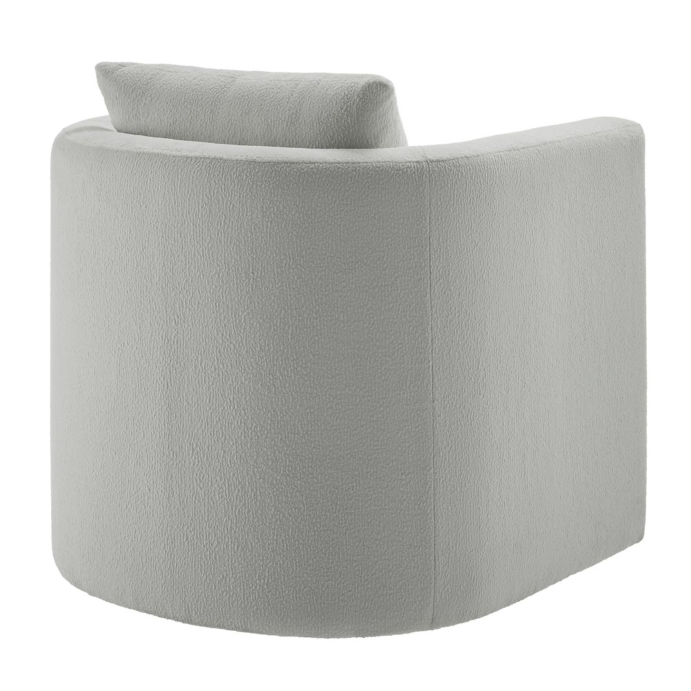 Sheldon Grey Performance Fabric Swivel Barrel Chair. Picture 11