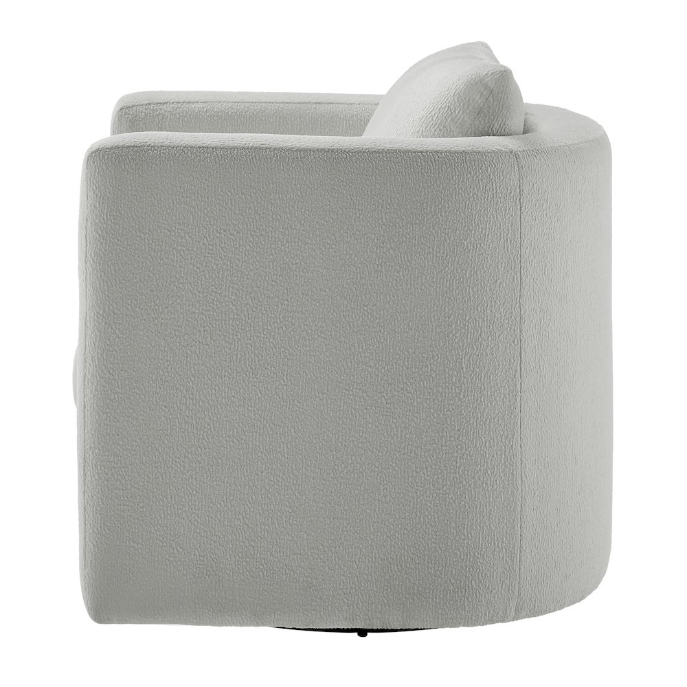 Sheldon Grey Performance Fabric Swivel Barrel Chair. Picture 13