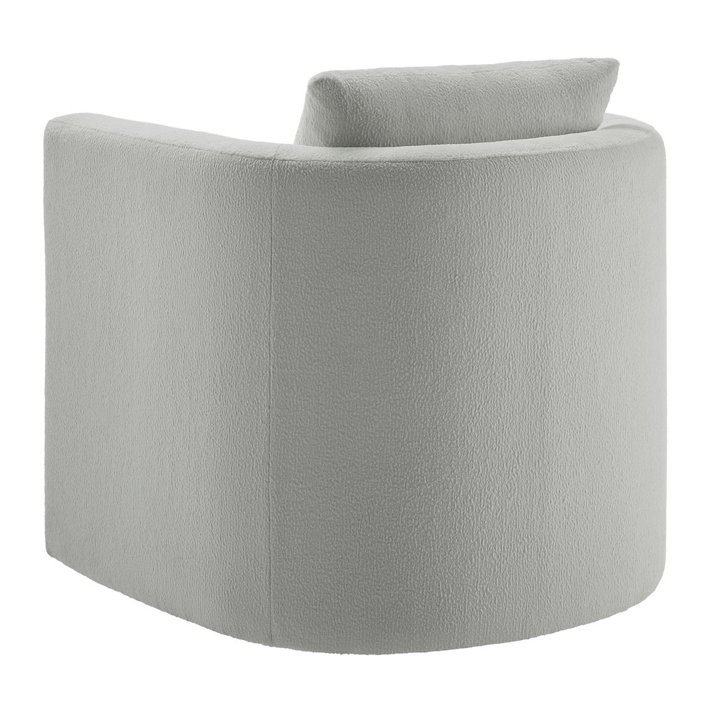 Sheldon Grey Performance Fabric Swivel Barrel Chair. Picture 14