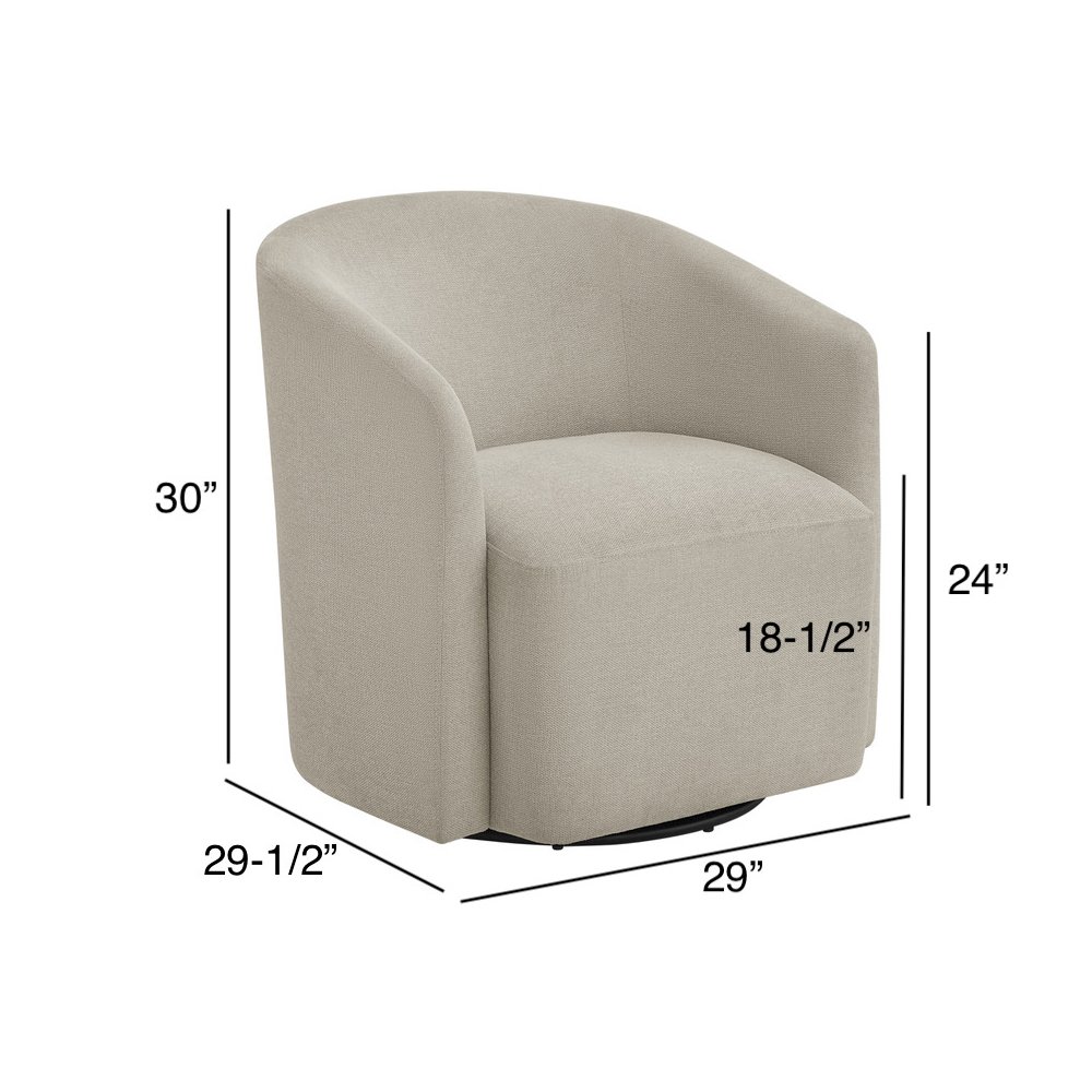 Amhurst Sea Oat Swivel Barrel Chair. Picture 3