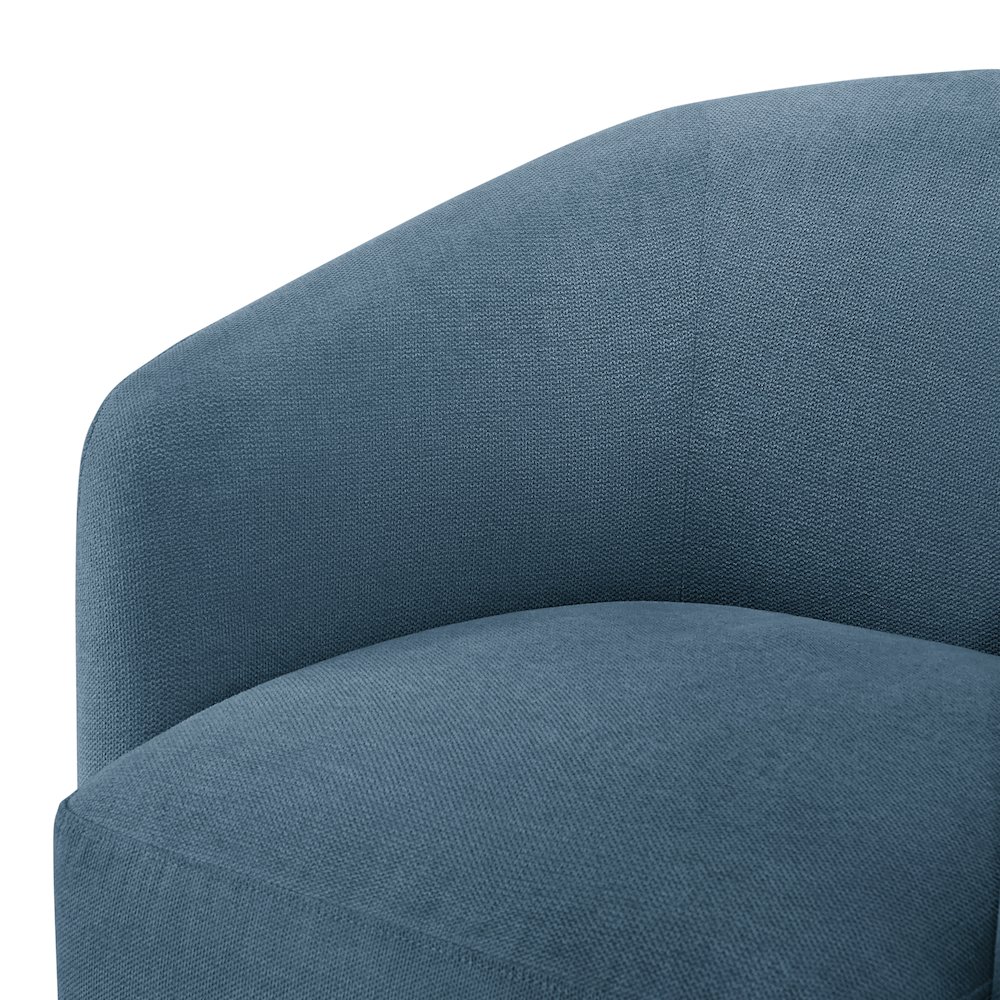 Amhurst Blue Swivel Barrel Chair. Picture 4