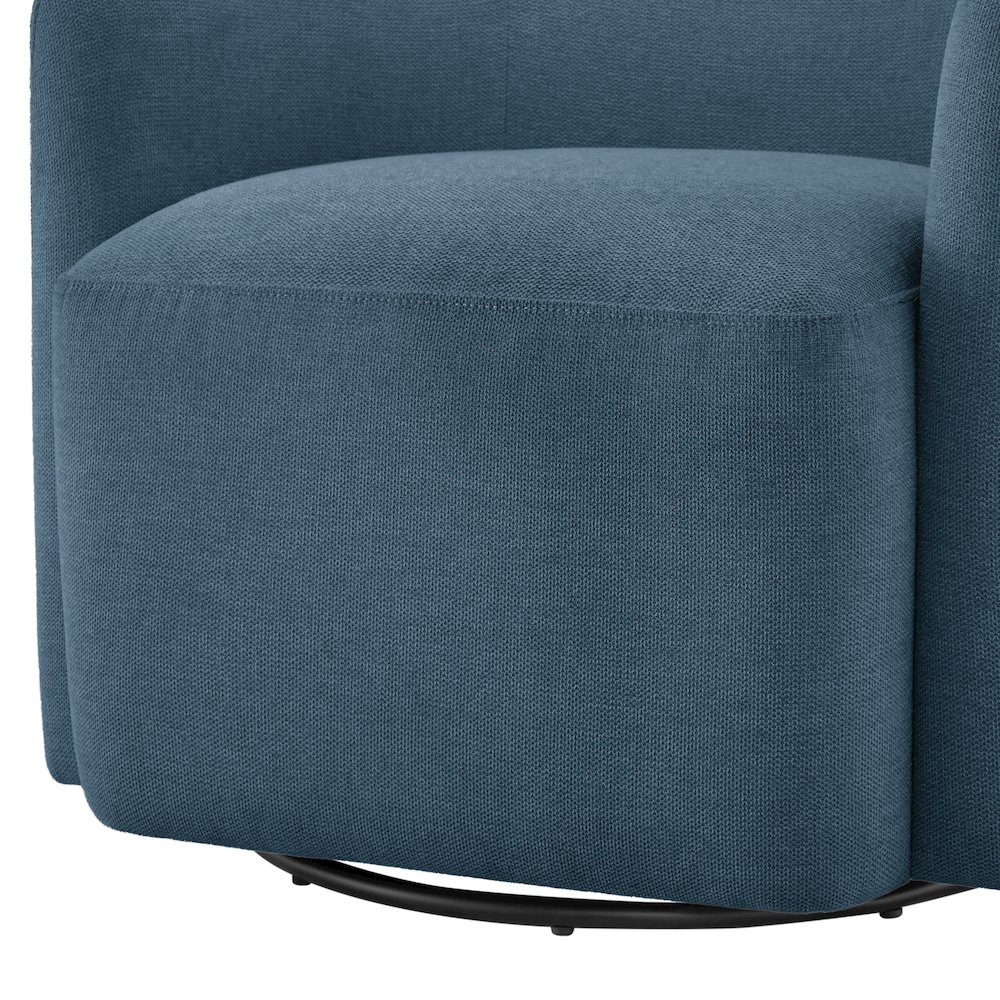 Amhurst Blue Swivel Barrel Chair. Picture 7