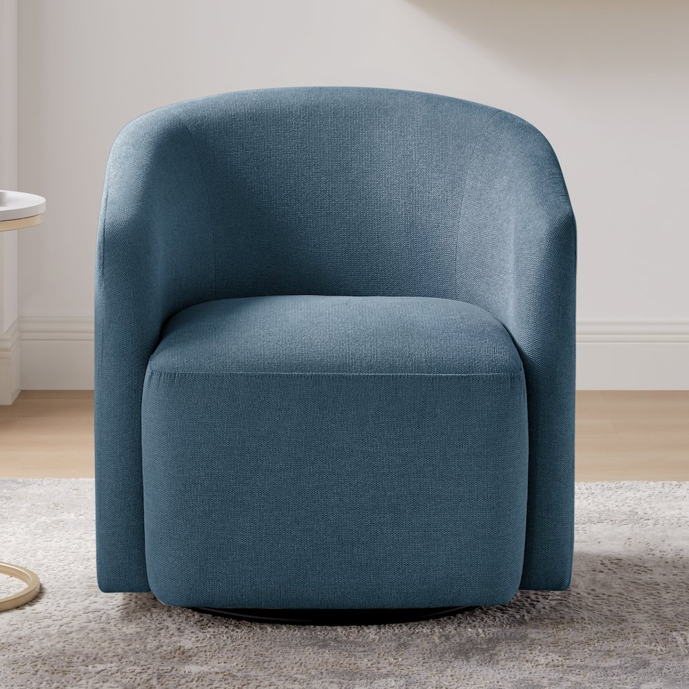 Amhurst Blue Swivel Barrel Chair. Picture 9