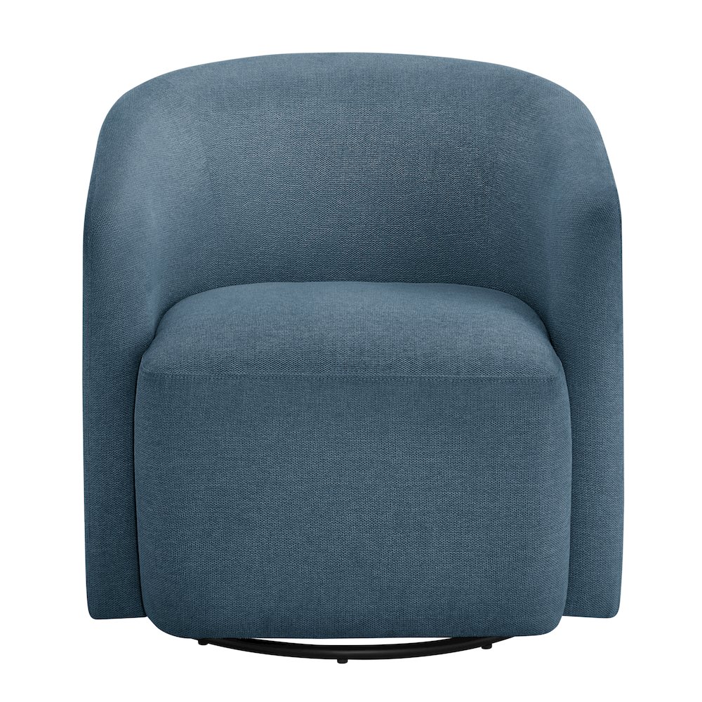 Amhurst Blue Swivel Barrel Chair. Picture 2