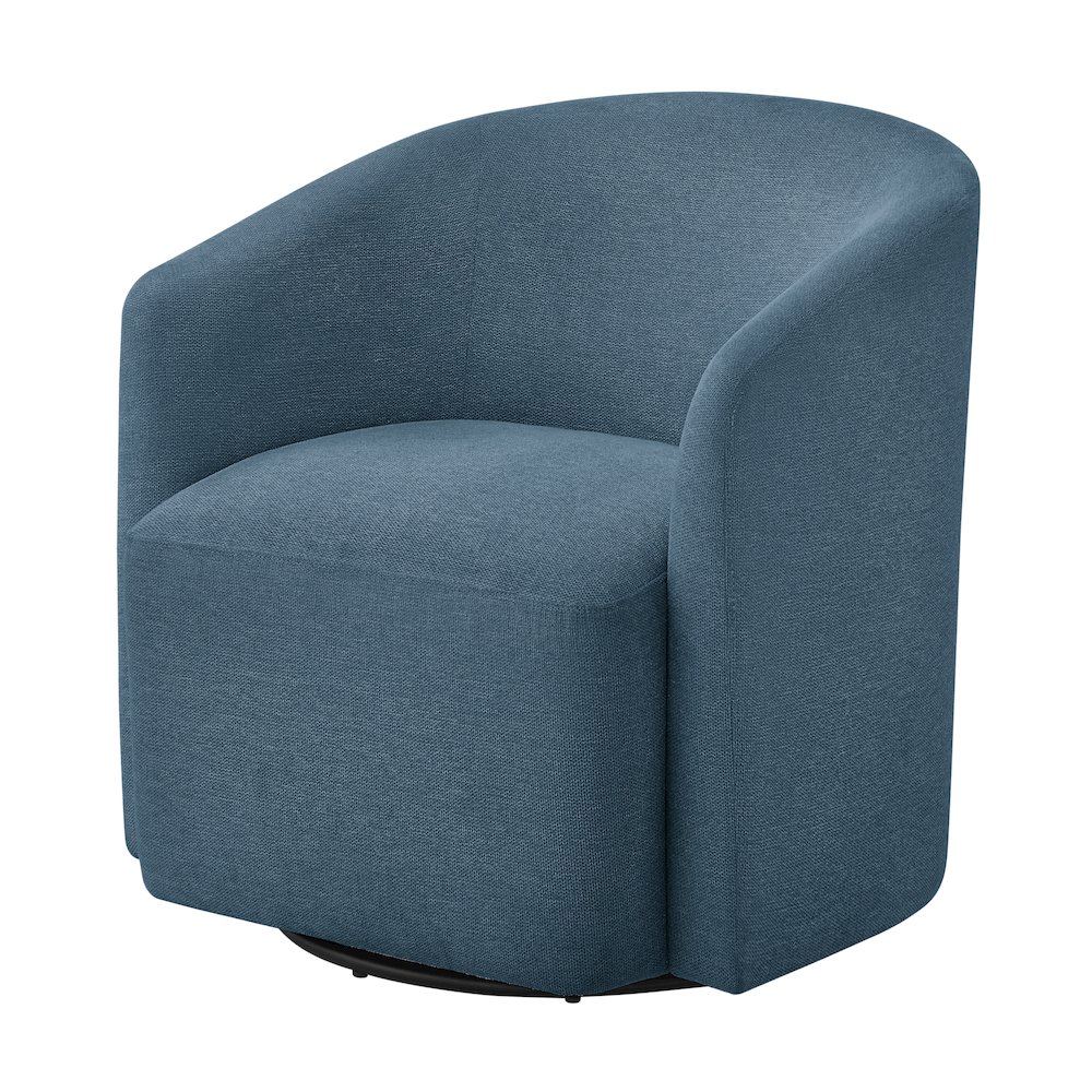 Amhurst Blue Swivel Barrel Chair. Picture 12