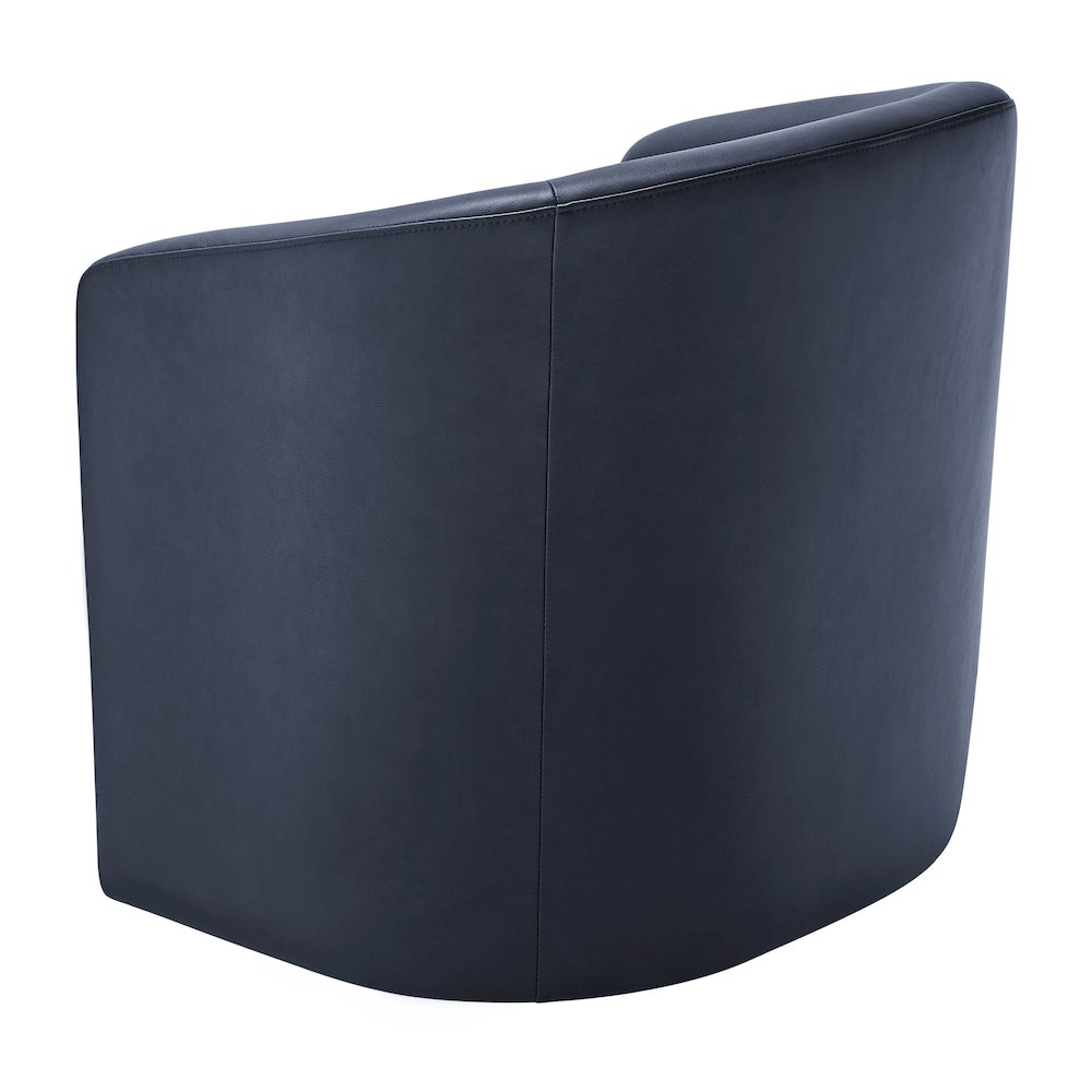 Amhurst Midnight Blue Faux Leather Swivel Barrel Chair. Picture 15