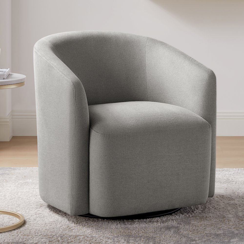 Amhurst Grey Swivel Barrel Chair. Picture 3