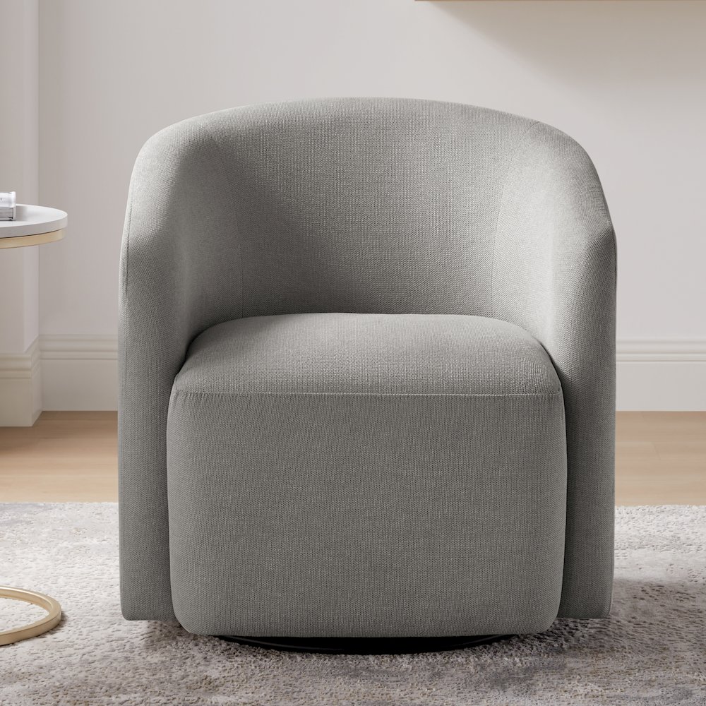 Amhurst Grey Swivel Barrel Chair. Picture 9