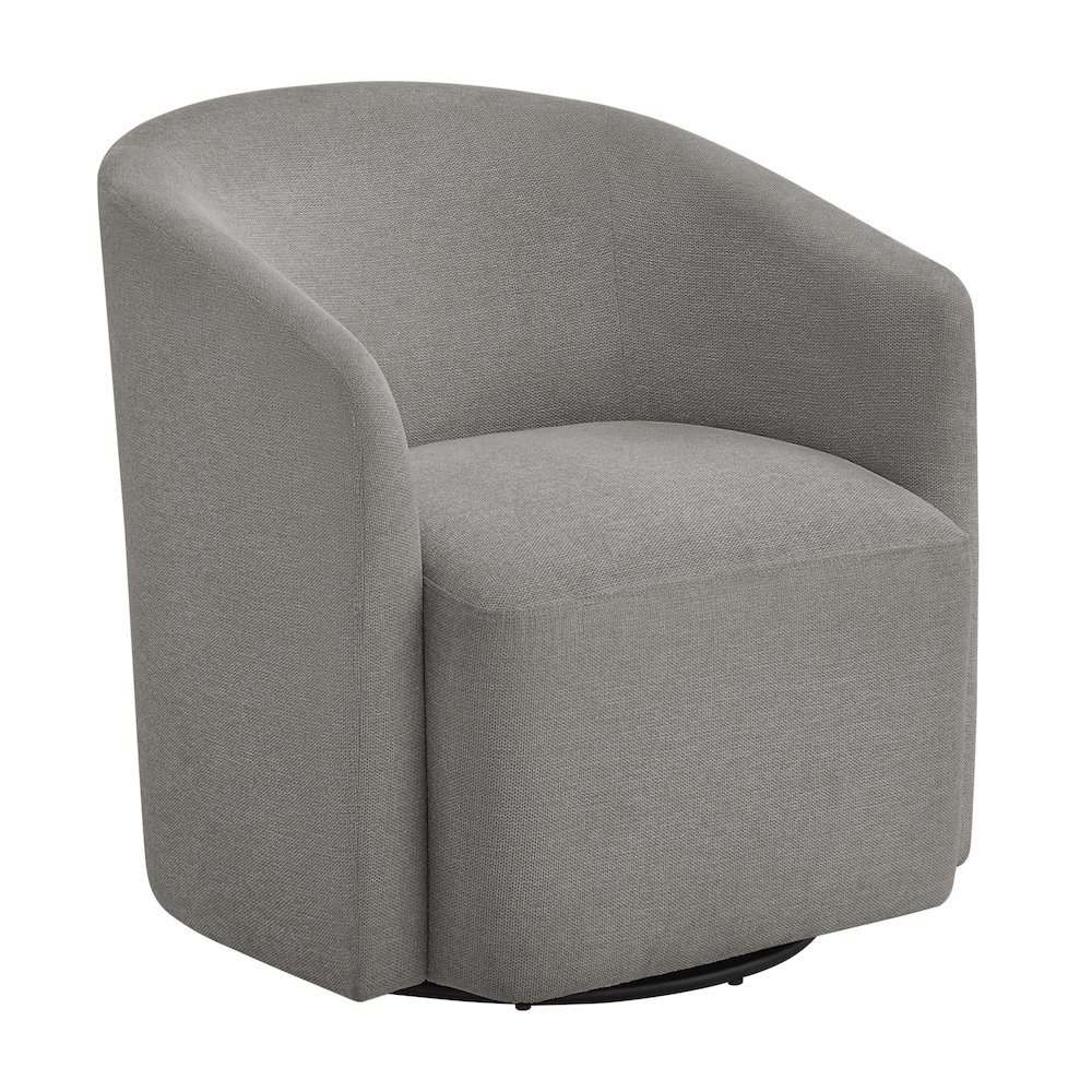 Amhurst Grey Swivel Barrel Chair. Picture 1