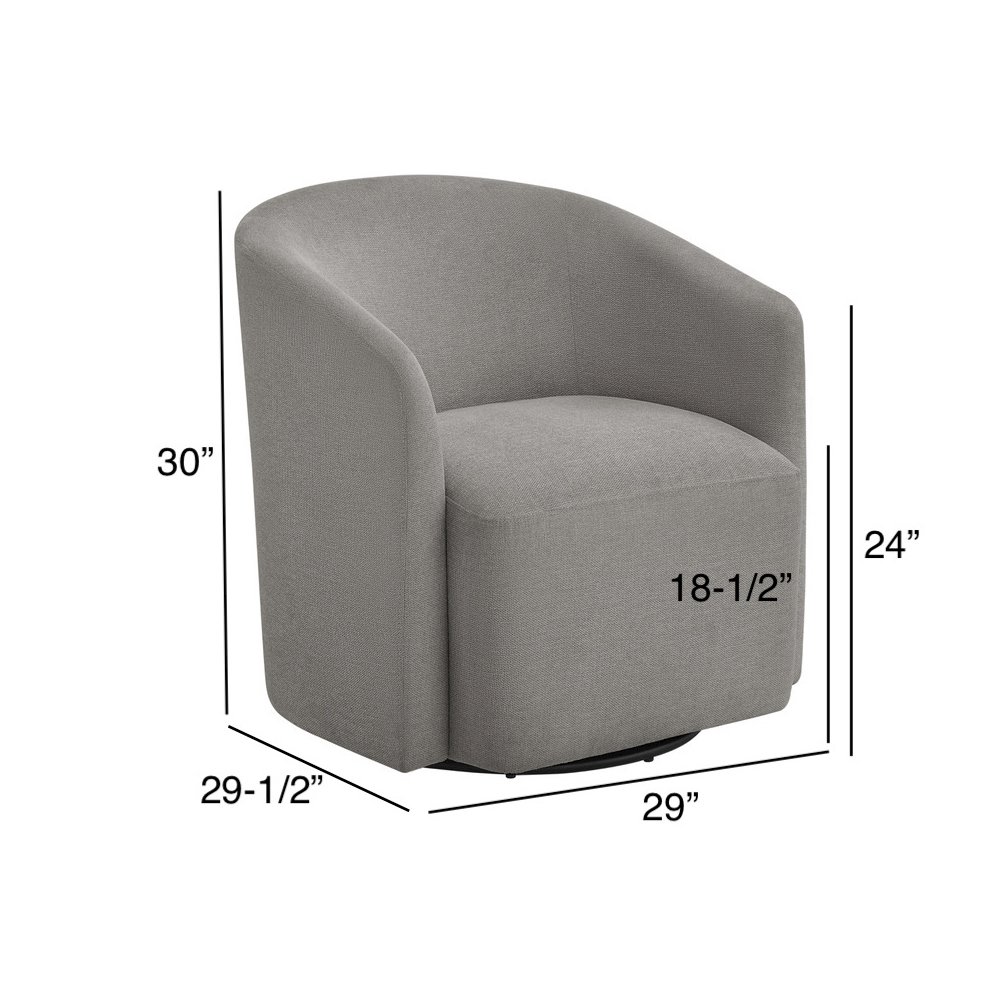 Amhurst Grey Swivel Barrel Chair. Picture 15