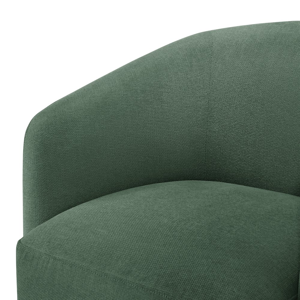 Amhurst Green Swivel Barrel Chair. Picture 4