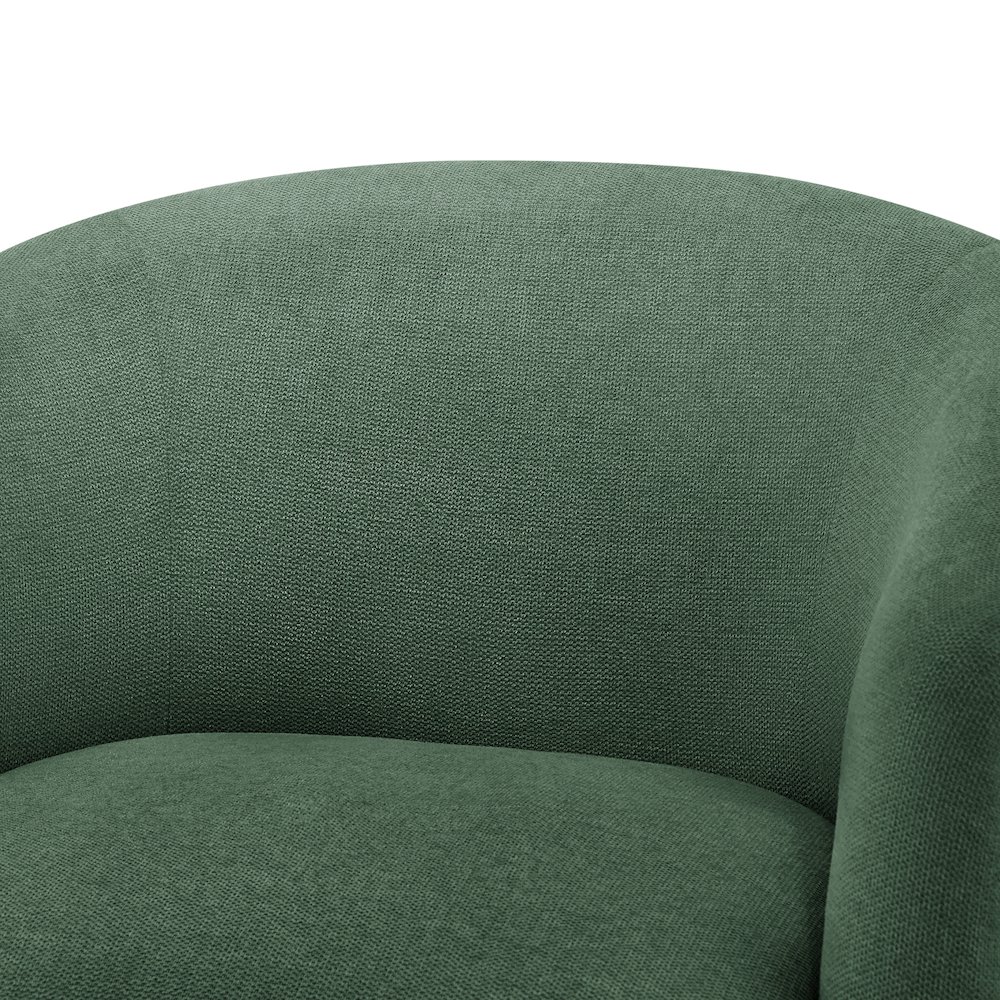 Amhurst Green Swivel Barrel Chair. Picture 5